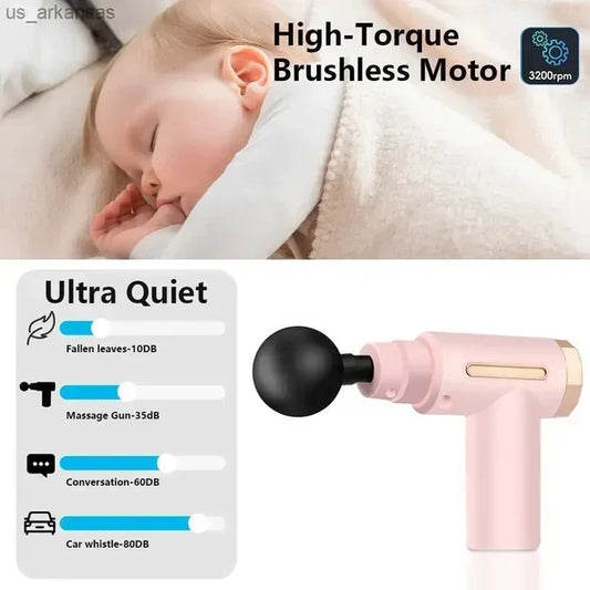 4-in-1 Massage Gun – Deep Tissue Percussion Massager for Pain Relief