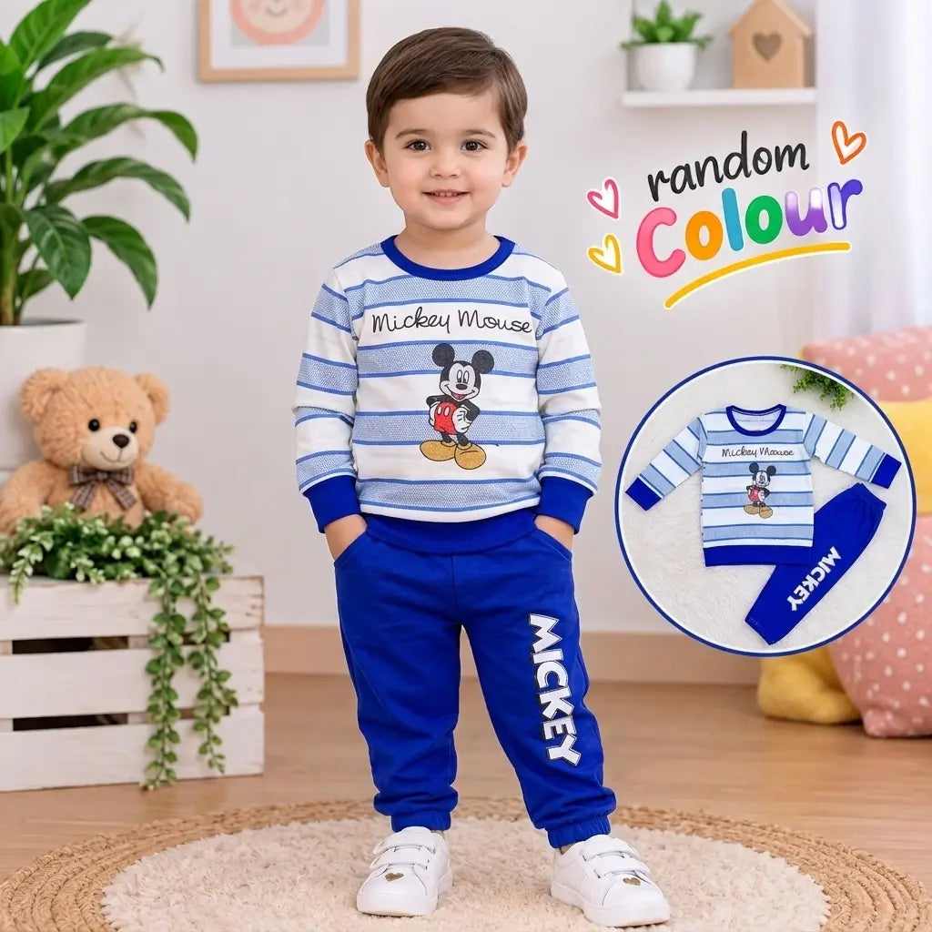 Winter Collection 2 Pcs Boy's Shirt And Trouser Set