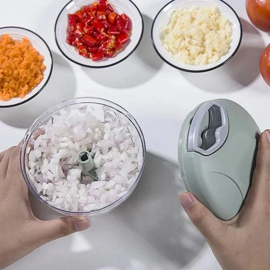 Mini Speedy Manual Food Chopper – Hand Pull Vegetable & Meat Grinder