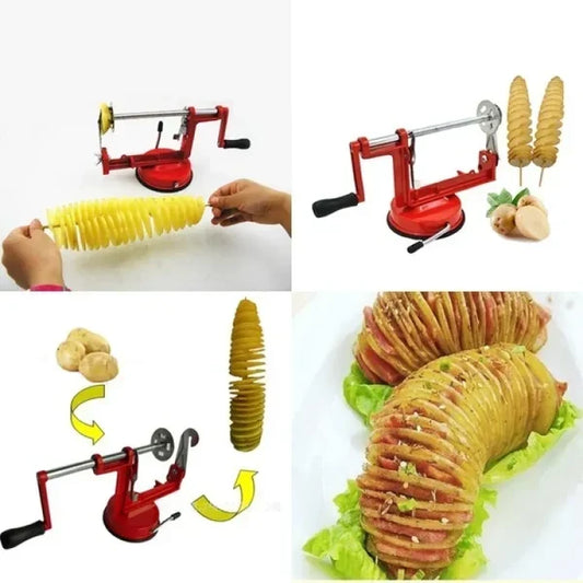 Potato Chips Maker | Manual Spiral Potato Twister Cutter