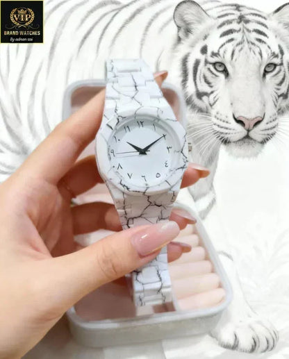 White Aura Watch – Elegant Luxury Look | Modern Stylish Wrist Watch