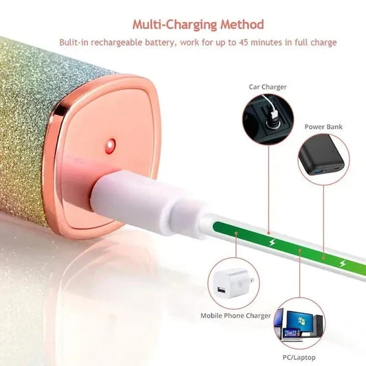 Rechargeable 2-in-1 Eyebrow Trimmer & Facial Hair Remover for Women– USB Charging, Painless & Portable